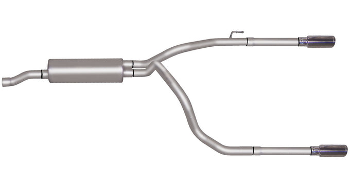 2.25in Cat-Back Dual Split Exhaust w/4in Tip <br> 09-10 Dodge Ram 1500, 11-18 Ram 1500 4.7L,5.7L