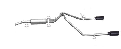 2.5in Cat-Back Dual Split Exhaust w/2.25in Tip <br> 09-10 Dodge Ram 1500, 11-18 Ram 1500 4.7L,5.7L