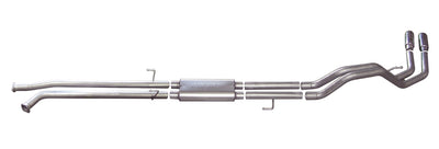 2.5in Cat-Back Dual Sport Exhaust w/3.5in Tip <br> 2007-2021 Toyota Tundra 5.7L