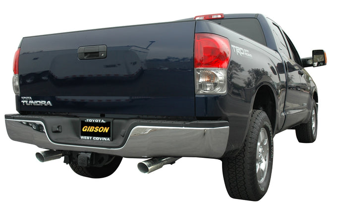 2.5in Cat-Back Dual Split Exhaust w/4in Tip <br> 2007-2021 Toyota Tundra 5.7L,4.6L