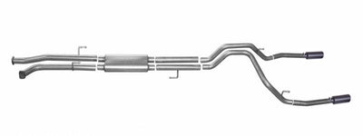 2.5in Cat-Back Dual Split Exhaust w/4in Tip <br> 2007-2021 Toyota Tundra 5.7L,4.6L