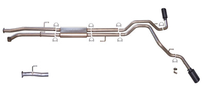 2.5in Cat-Back Dual Extreme Exhaust w/4in Tip <br> 2007-2021 Toyota Tundra 4.7L,5.7L,4.6L