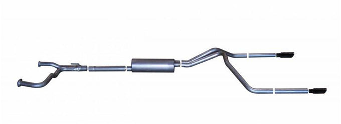 2.5in Cat-Back Dual Split Exhaust w/4in Tip <br> 2004-2015,2017-2024 Nissan TITAN 5.6L
