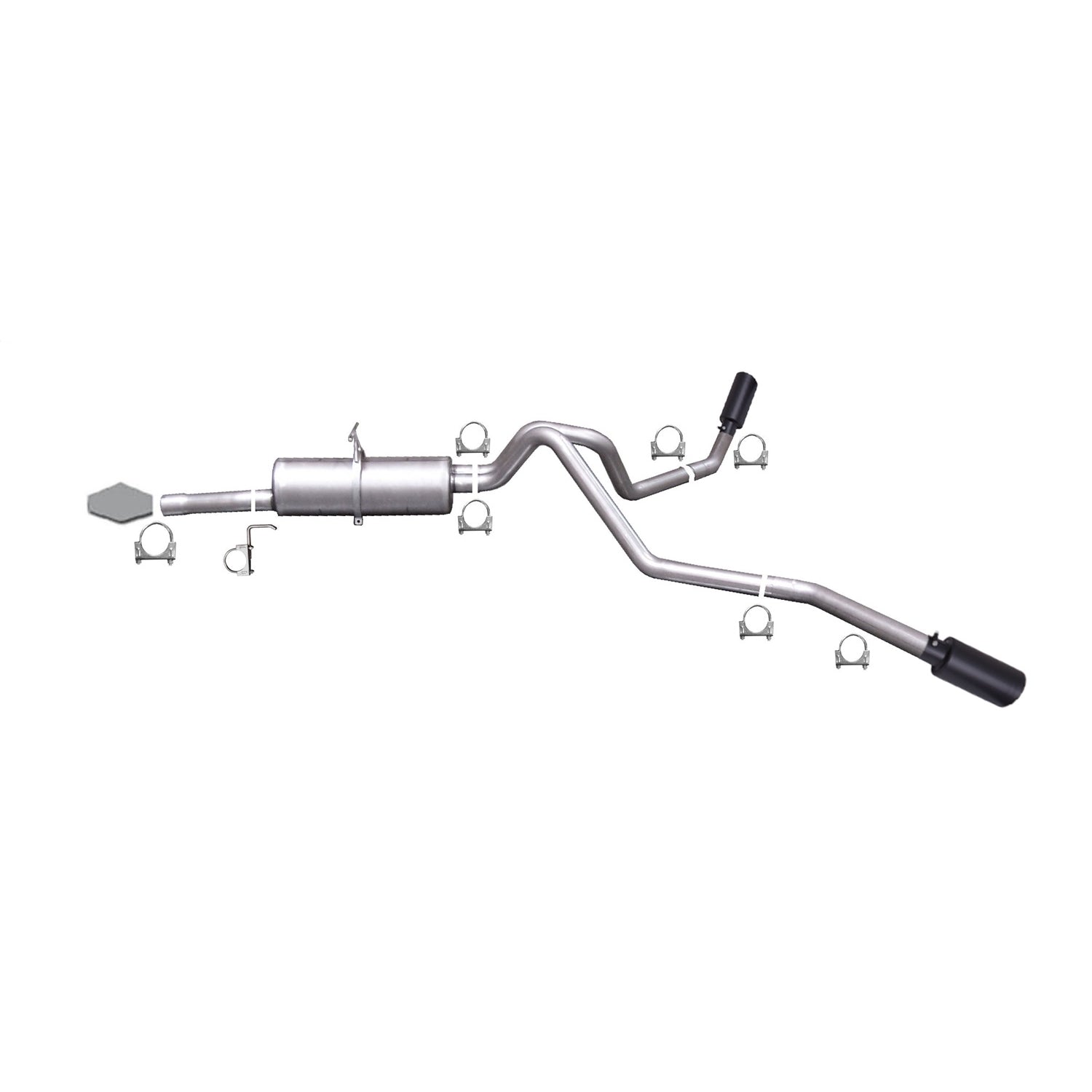 2.5in Cat-Back Dual Extreme Exhaust w/4in Tip <br> 1999-2004 Ford F-250 F-350 Super Duty 5.4L,6.8L
