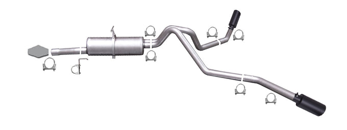 2.5in Cat-Back Dual Extreme Exhaust w/4in Tip <br> 1999-2004 Ford F-250 F-350 Super Duty 5.4L,6.8L