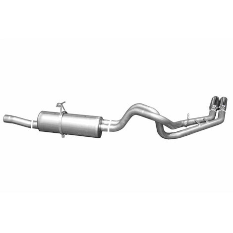 2.5in Cat-Back Dual Sport Exhaust w/3.5in Tip <br> 1999-2004 Ford F-250 F-350 Super Duty 5.4L,6.8L