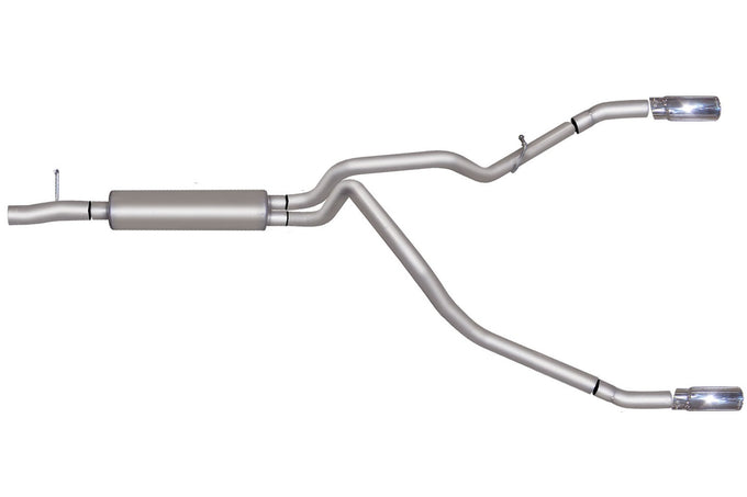 2.5in Stainless Cat-Back Dual Split Exhaust w/4in Tip <br> 2011-2016 Ford F-250 F-350 Super Duty 6.2L