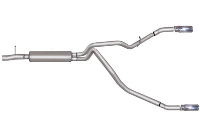 2.5in Cat-Back Dual Split Exhaust w/4in Tip <br> 2017-2018 Ford F-250 F-350 Super Duty 6.2L