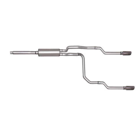 2.5in Cat-Back Dual Split Exhaust w/3.5in Tip <br> 1987-1996 Ford F-150 F-250 4.9L,5.0L,5.8L