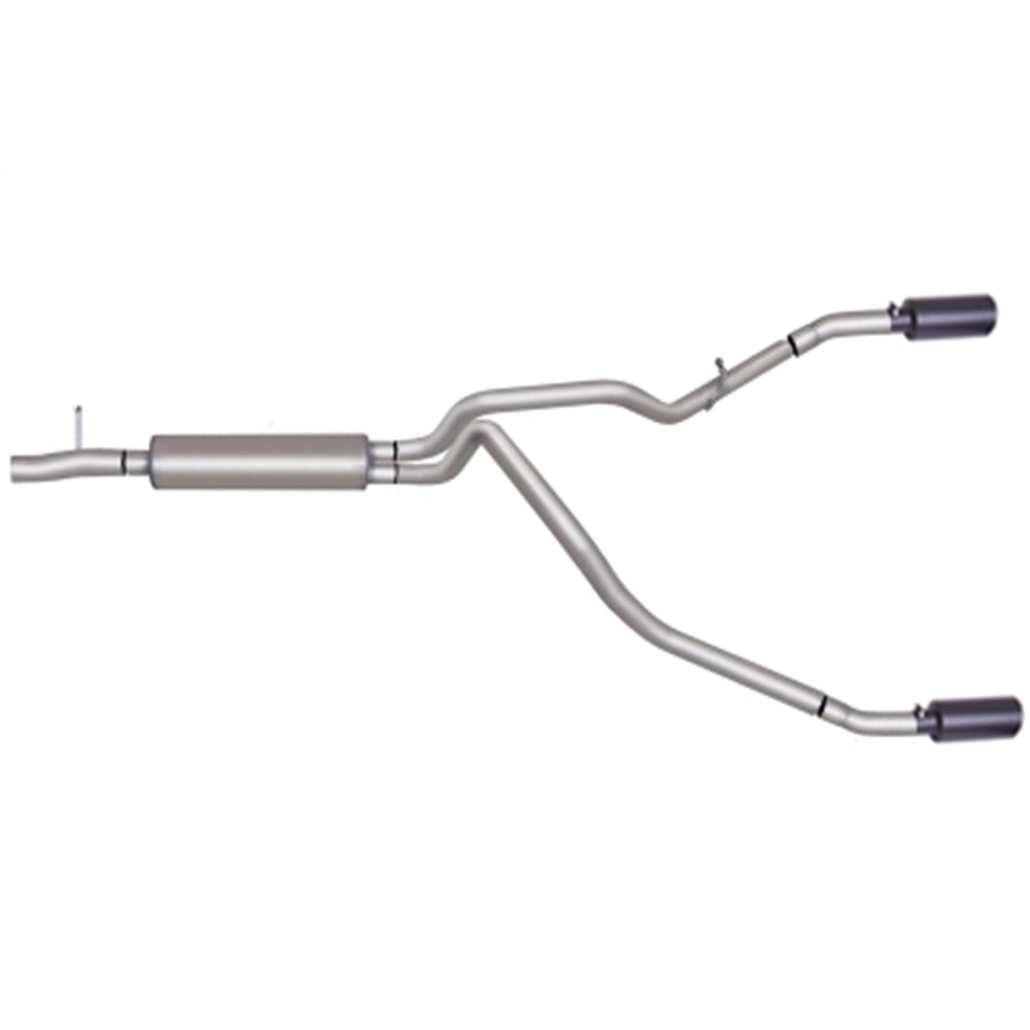 3in Cat-Back Dual Split Exhaust w/4in Tip <br> 2011-2014 Ford F-150 5.0L,6.2L,3.7L