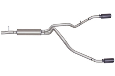 3in Cat-Back Dual Split Exhaust w/4in Tip <br> 2011-2014 Ford F-150 5.0L,6.2L,3.7L
