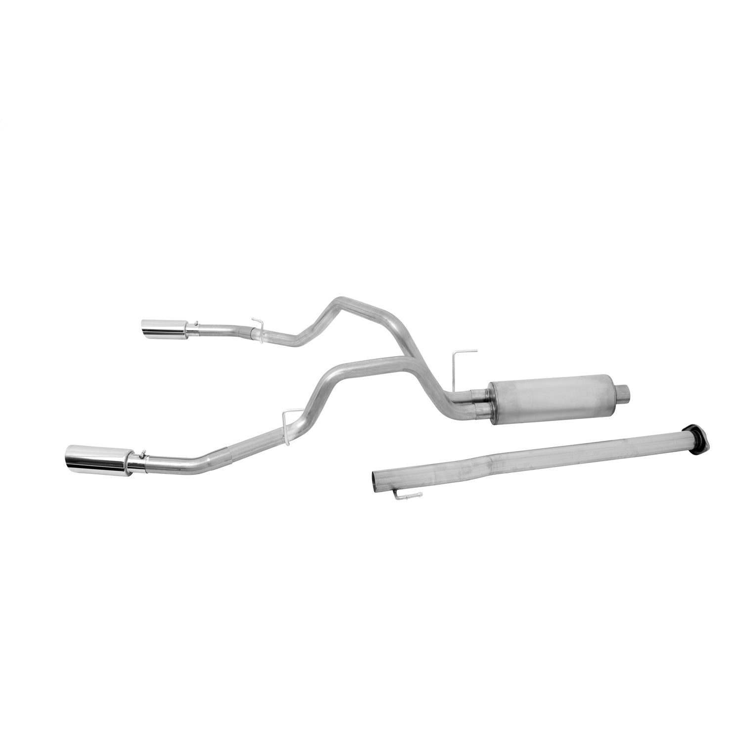 3in Cat-Back Dual Split Exhaust w/4in Tip <br> 2015-2023 Ford F-150 2.7L,3.5L,5.0L,3.3L