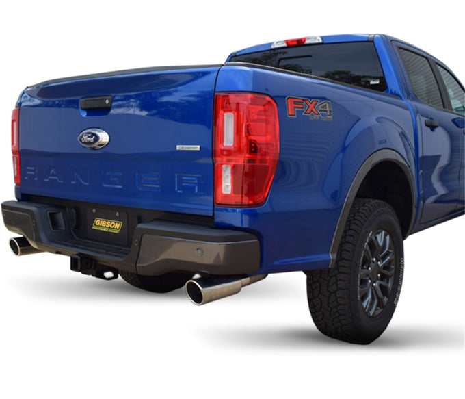 2.5in Stainless Cat-Back Dual Sport Exhaust System <br> 2019-2024 Ford Ranger 2.3L