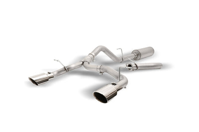 2.5in Cat-Back Dual Split Exhaust w/4in Tip <br> 2021-2025 Ford Bronco 2.3L,2.7L