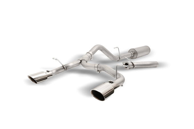 2.5in Cat-Back Dual Split Exhaust w/4in Tip <br> 2021-2025 Ford Bronco 2.3L,2.7L