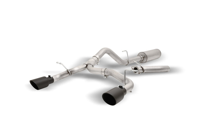 2.5in Cat-Back Dual Split Exhaust w/4in Tip <br> 2021-2025 Ford Bronco 2.3L,2.7L