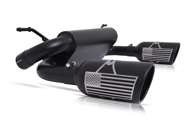 2.5in Cat-Back Dual Split Exhaust w/5in Tip <br> 2007-2017 Jeep Wrangler 3.8L,3.6L