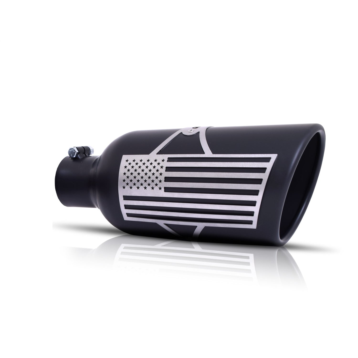 5in Black Ceramic Round Angle Exhaust Tip <br> Inlet 2.75-3.00in; Outlet 5in; L 12in