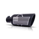 5in Black Ceramic Round Angle Exhaust Tip <br> Inlet 4in; Outlet 5in; L 12in