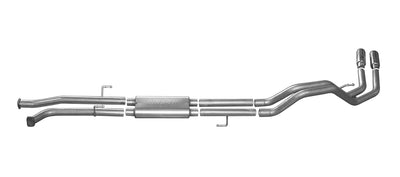 2.5in Cat-Back Dual Sport Exhaust w/4in Tip <br> 2007-2021 Toyota Tundra 5.7L,4.6L