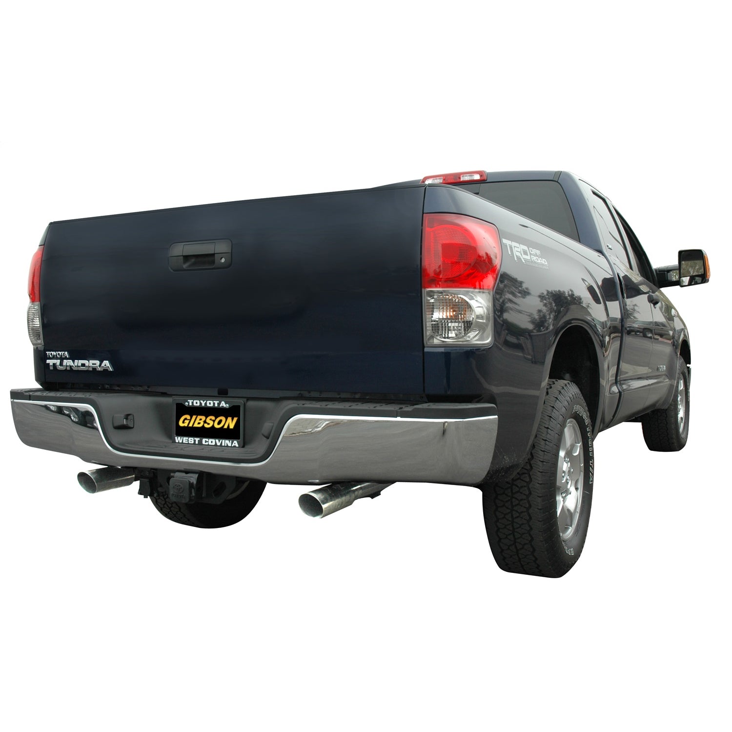 2.5in Cat-Back Dual Split Exhaust w/4in Tip <br> 2007-2021 Toyota Tundra 5.7L,4.6L