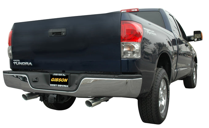 2.5in Cat-Back Dual Split Exhaust w/4in Tip <br> 2007-2021 Toyota Tundra 5.7L,4.6L