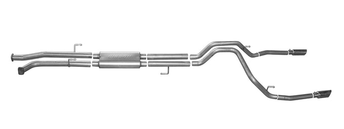 2.5in Cat-Back Dual Split Exhaust w/4in Tip <br> 2007-2021 Toyota Tundra 5.7L,4.6L