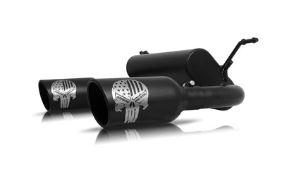 2.5in Black Ceramic Cat-Back Dual Exhaust w/5in Tip <br> 2018-2026 Jeep Wrangler 3.6L,2.0L