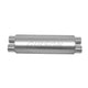 SFT Superflow Dual/Dual Round Muffler, Stainless <br> 8in Round Body 3.00in Dualinlet