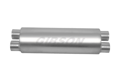 SFT Superflow Dual/Dual Round Muffler, Stainless <br> 8in Round Body 3.00in Dualinlet