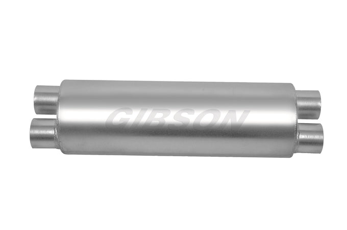 SFT Superflow Dual/Dual Round Muffler, Stainless <br> 8in Round Body 3.00in Dualinlet