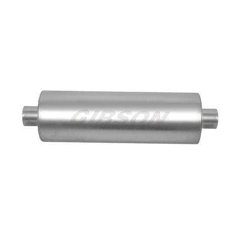 SFT Superflow Center/Center Round Muffler, Stainless <br> 8in Round Body 4in Centerinlet