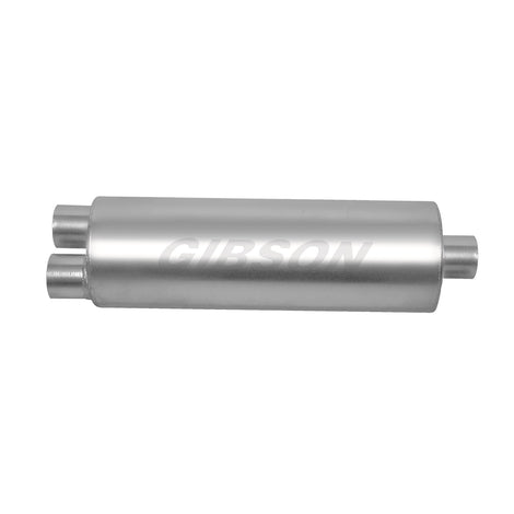 SFT Superflow Dual/Center Round Muffler, Stainless <br> 8in Round Body 3.00in Dualinlet