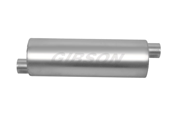 SFT Superflow Offset/Offset Round Muffler <br> 6in Round Body 2.50in Offsetinlet