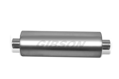 SFT Superflow Center/Center Round Muffler, Stainless <br> 8in Round Body 3.5in Centerinlet