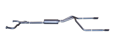 2.5in Cat-Back Dual Split Exhaust w/3.5in Tip <br> 2004-2015,2017-2024 Nissan TITAN 5.6L