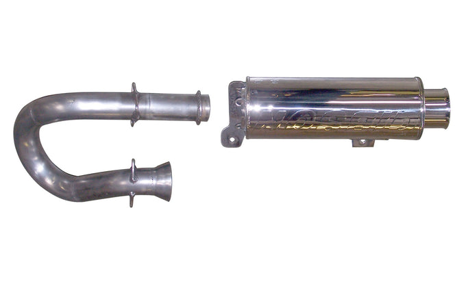 Yamaha UTV Single Exhaust System, Stainless <br> 08-09,11-13 Yamaha YXR700F Rhino 700 FI