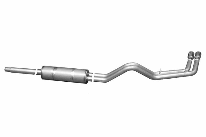2.5in Aluminized Cat-Back Dual Sport Exhaust System <br> 87-92 Ford F-150 Custom 4.9L