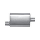MWA Offset/Center Oval Muffler, Stainless <br> 4x9x14in Oval Body