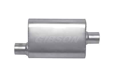 MWA Offset/Center Oval Muffler, Stainless <br> 4x9x14in Oval Body