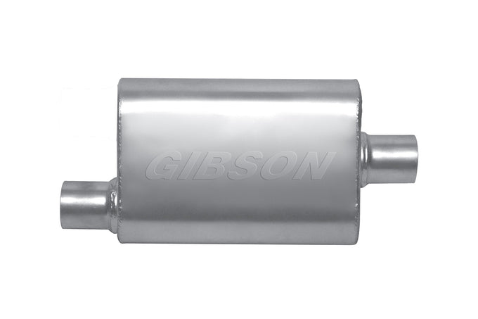 MWA Offset/Center Oval Muffler, Stainless <br> 4x9x14in Oval Body