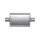MWA Center/Center Oval Muffler, Stainless <br> 4x9x14in Oval Body