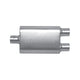 MWA Center/Dual Oval Muffler, Stainless <br> 4x9x14in Oval Body
