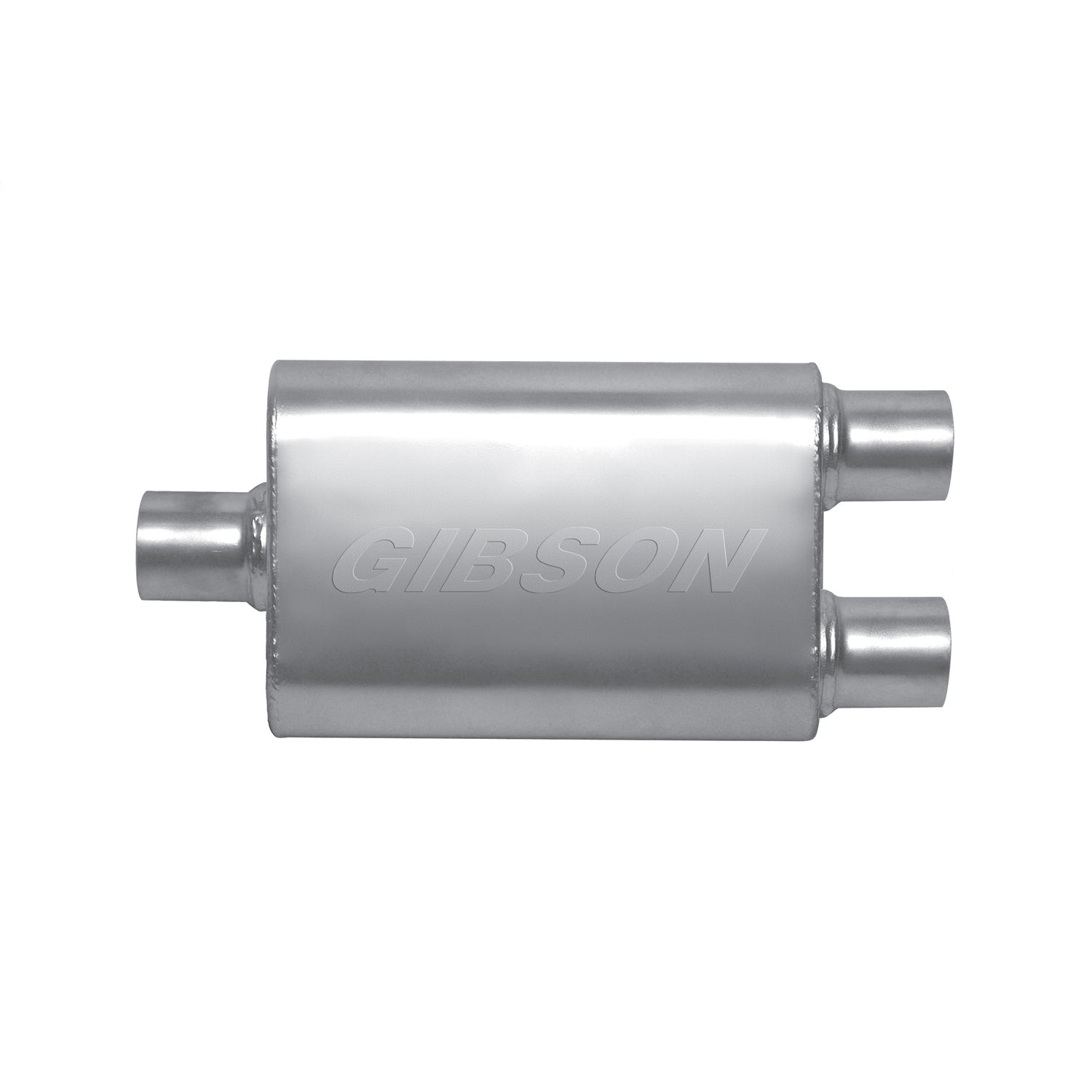 MWA Center/ Dual Oval Muffler, Stainless <br> 4x9x14in Oval Body