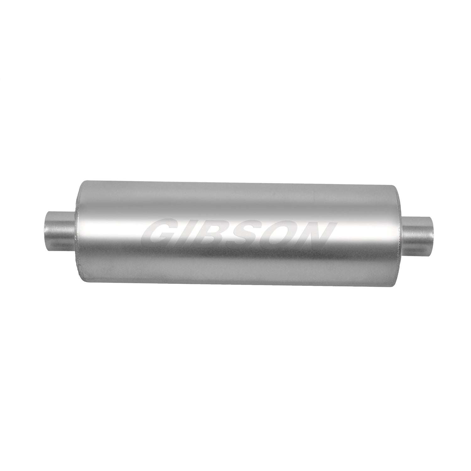 MWA Center/Center Round Muffler, Stainless <br> 5x10in Round Body 2.50in Center