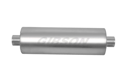 MWA Center/Center Round Muffler, Stainless <br> 5x10in Round Body 3.0in Center