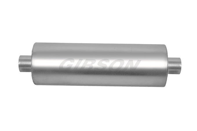 MWA Center/Center Round Muffler, Stainless <br> 5x10in Round Body 3.0in Center