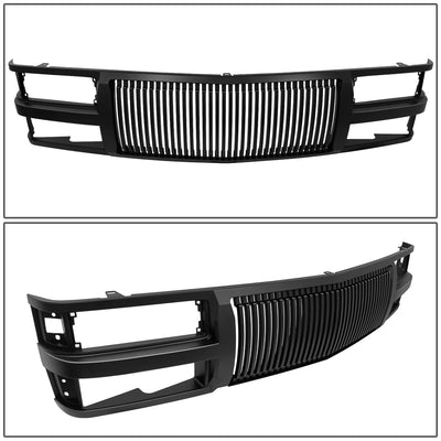 Badgeless Vertical Slat Style Front Grille<br>94-99 Chevy C/K 1500 2500 3500 Blazer, 95-00 Tahoe