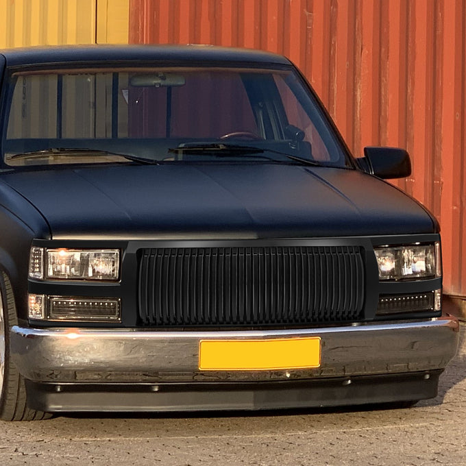 Badgeless Vertical Slat Style Front Grille<br>94-99 Chevy C/K 1500 2500 3500 Blazer, 95-00 Tahoe