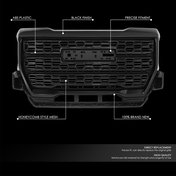 Black Honeycomb Style Mesh Front Upper Grille<br>21-22 GMC Canyon